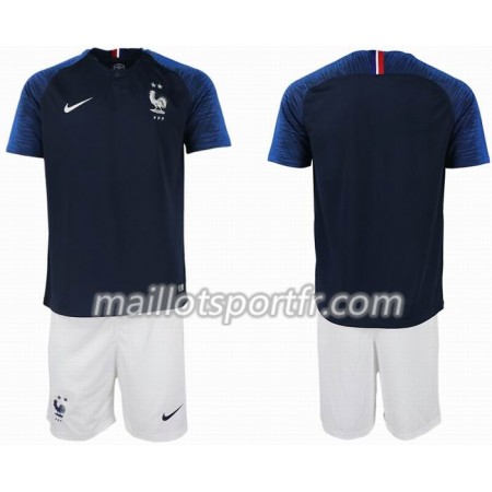 Maillot de Foot France 2 star Enfant Domicile Coupe du monde 2018
